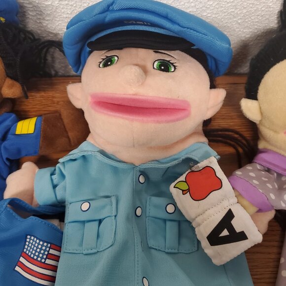 Plush Cloth Pretend Play 10" Hand Pupppets - Lot of 3 - Picture 4 of 10